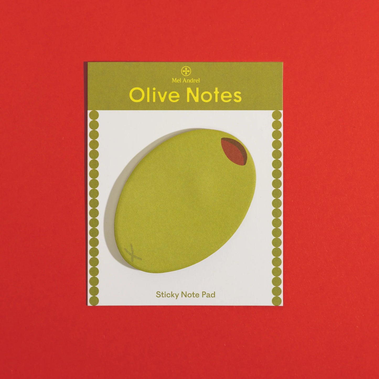 Mel Andrel - Olive Die Cut Sticky Notes