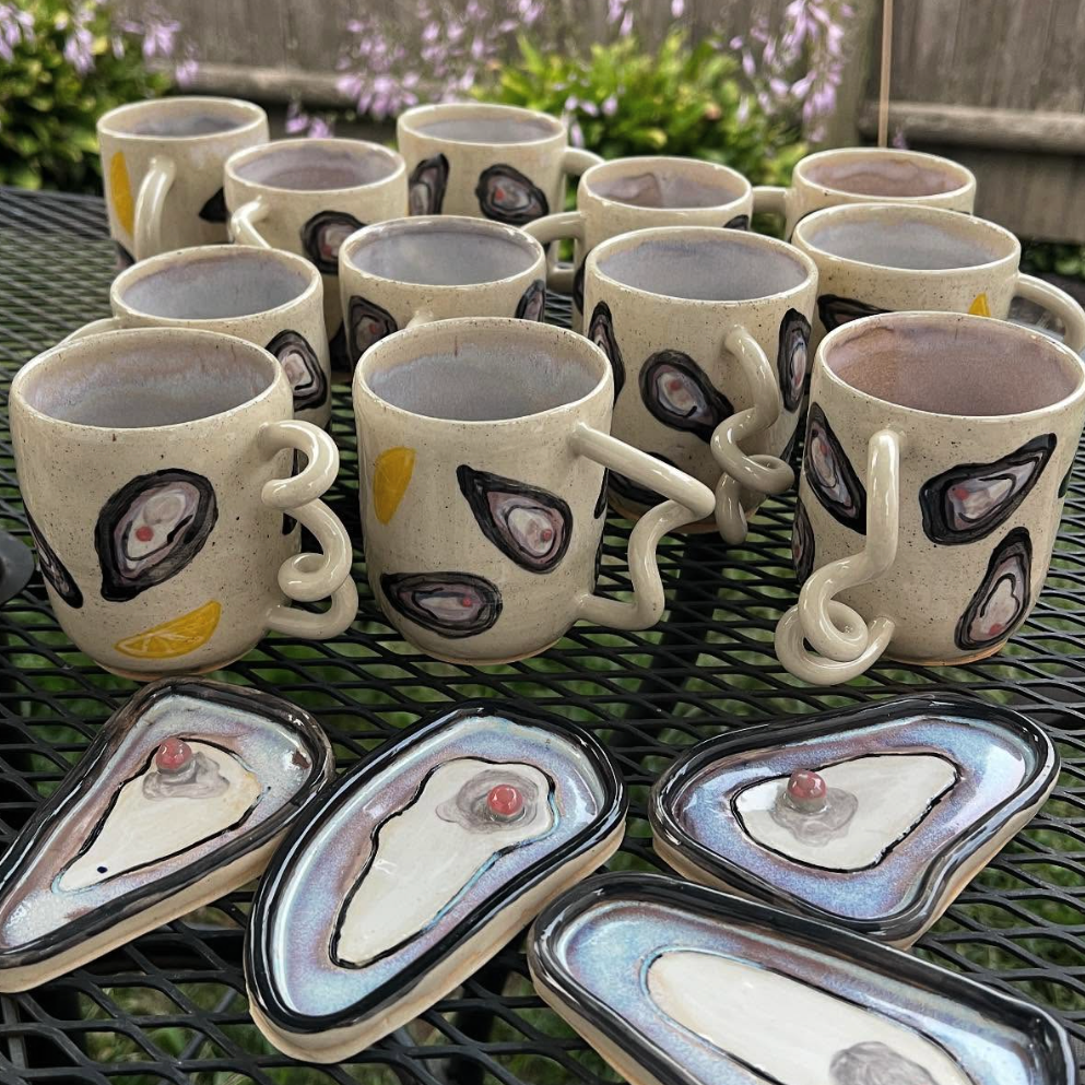 Oyster & Pearl Trinket Dish - East Transit Pottery