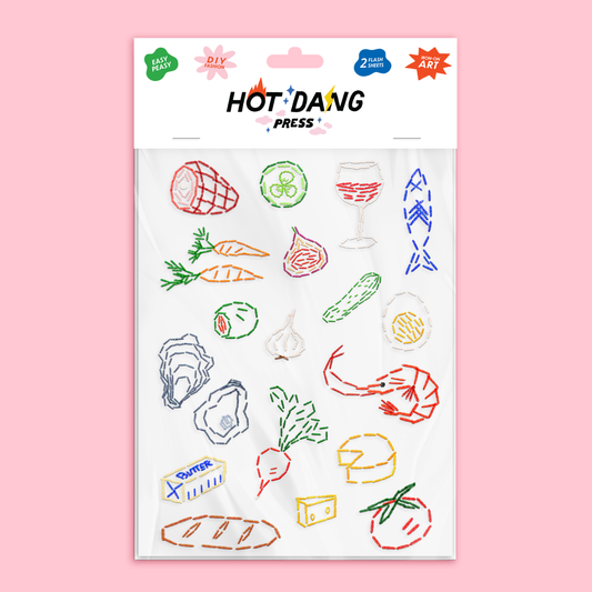 Food Embroidery Sheet Set