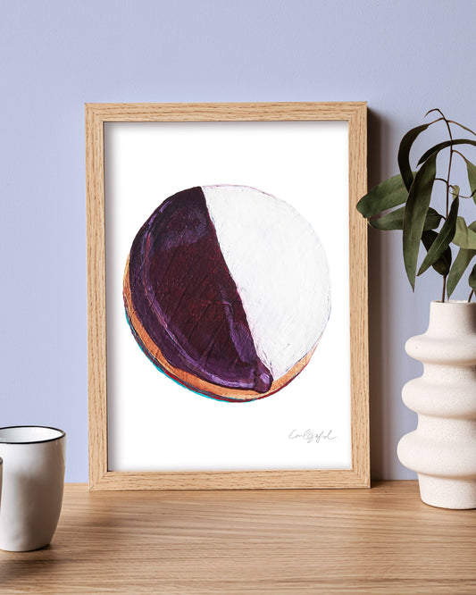 Black and White Cookie Art Print: 5x7