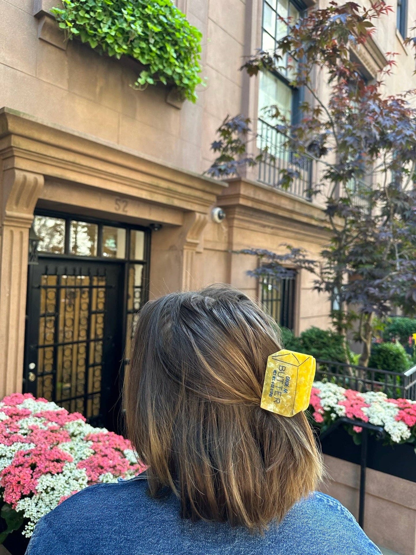 Hand-painted Butter Claw Hair Clip