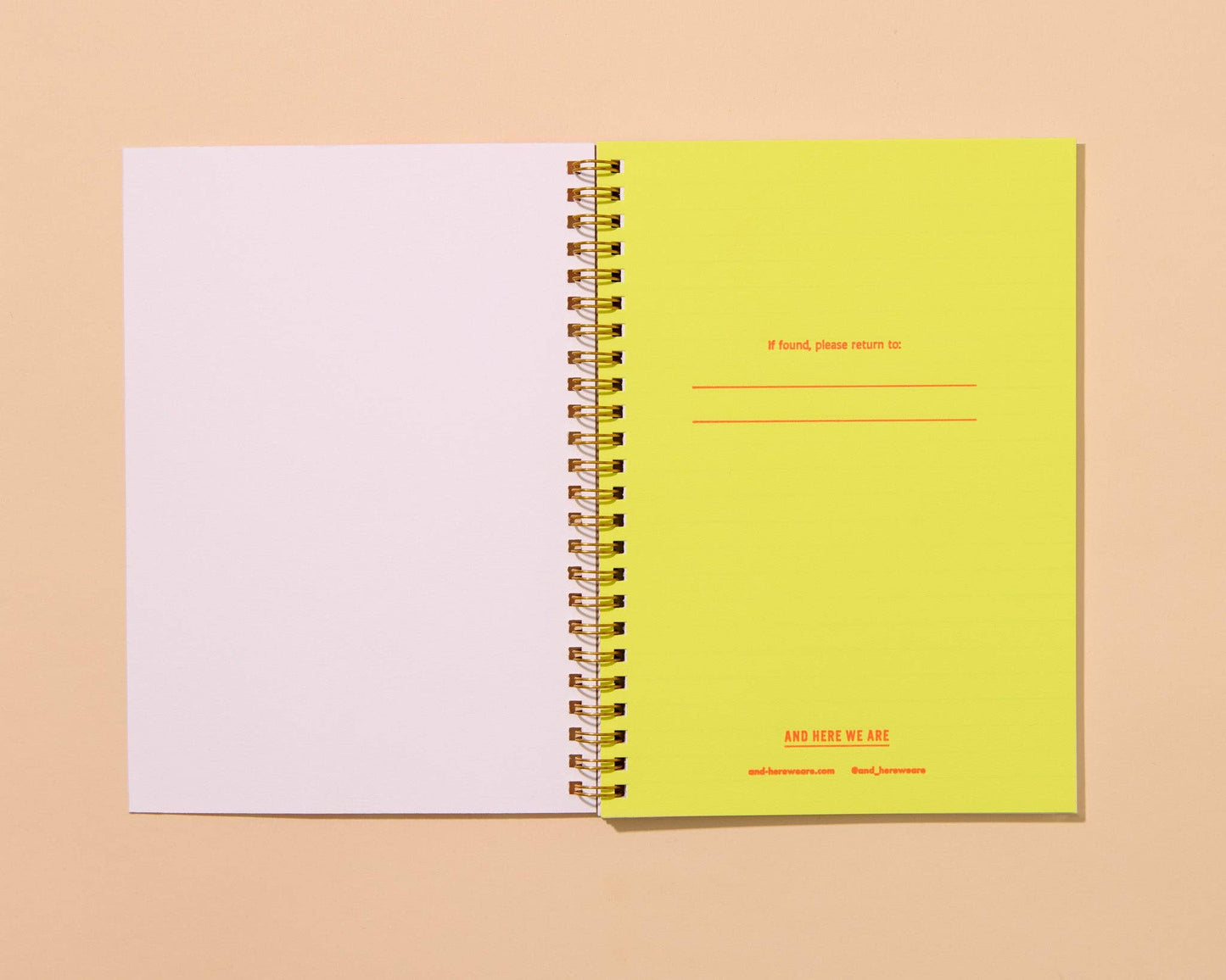 And Here We Are - Hot Dogs Letterpress Spiral Notebook