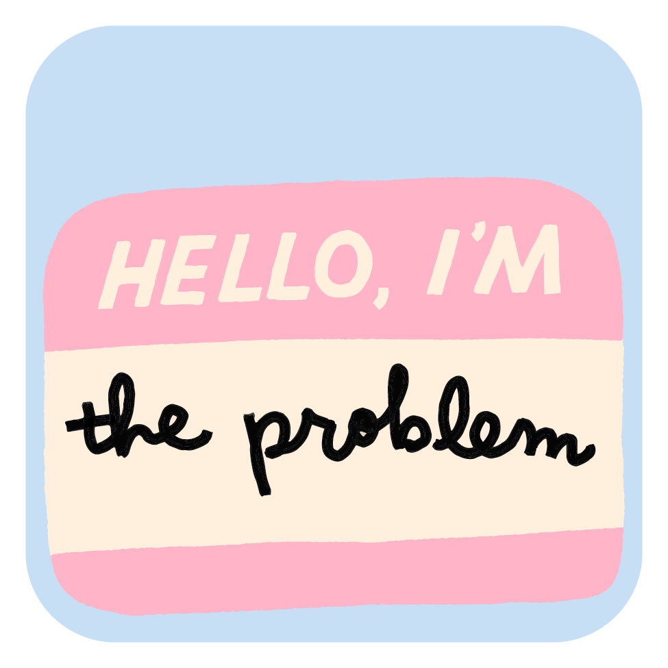 Hello I'm the Problem Name Tag Iron-On