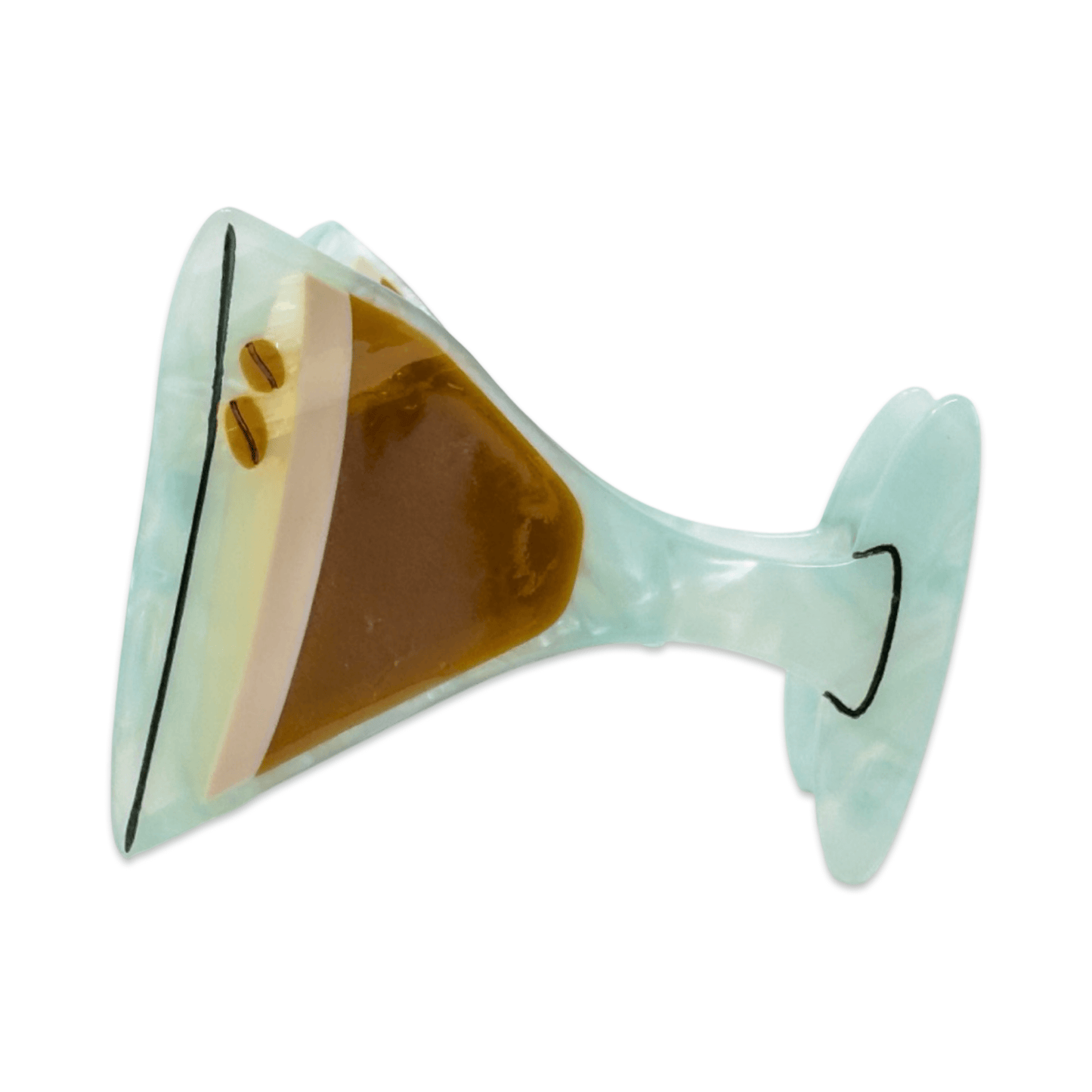 Large Espresso Martini Hair Claw Clip