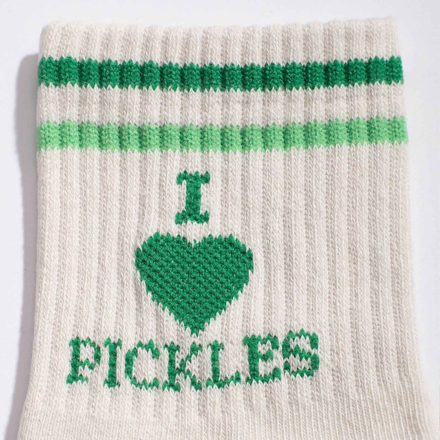 I Heart Pickles Socks: Green