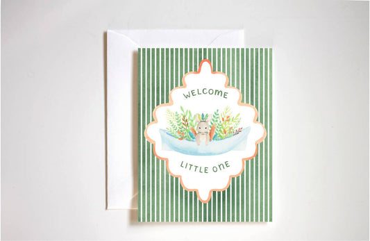 Welcome little one greeting card- Stephanie Tara Stationery