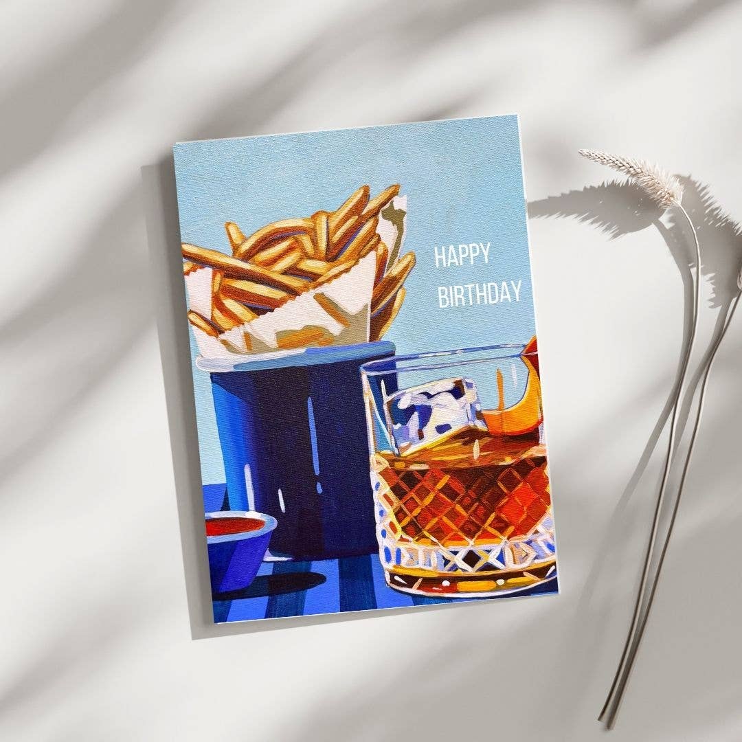Happy Birthday Whiskey Lover Greeting Card