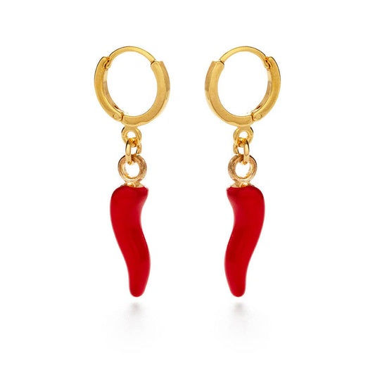 Amano Studio - Cornicello Huggie Hoop Earrings