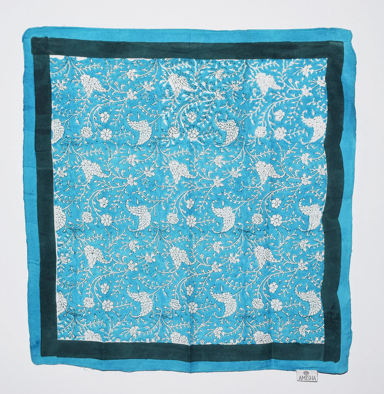 Amisha Design - Bandana - Paisley Vines Teal
