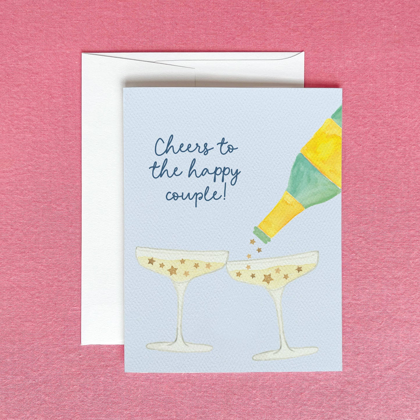 Cheers to the Happy Couple Wedding Greeting Card