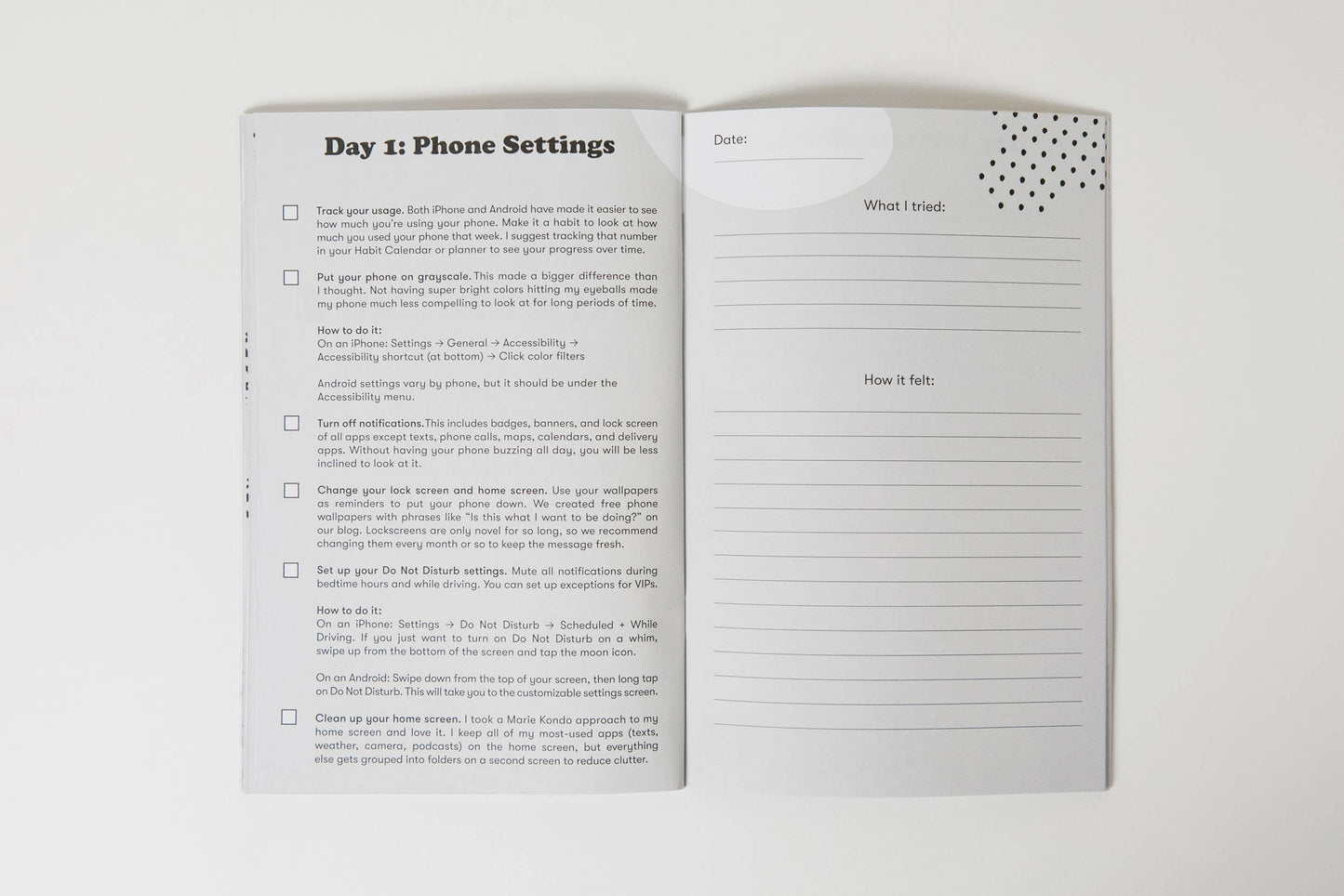 Unplugged: A Workbook to Reset Your Relationship w/ Screens