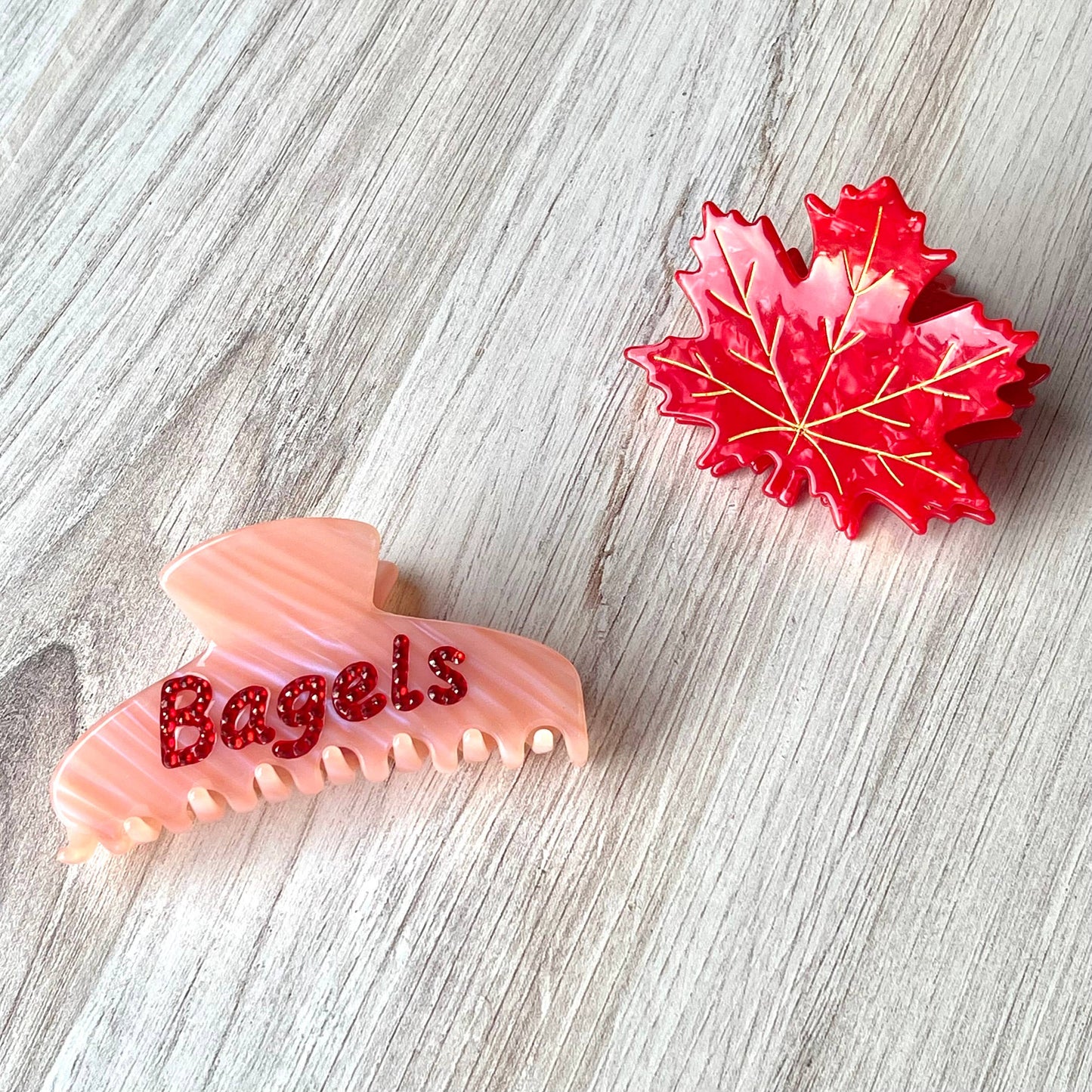 Bagels Rhinestone Hair Claw