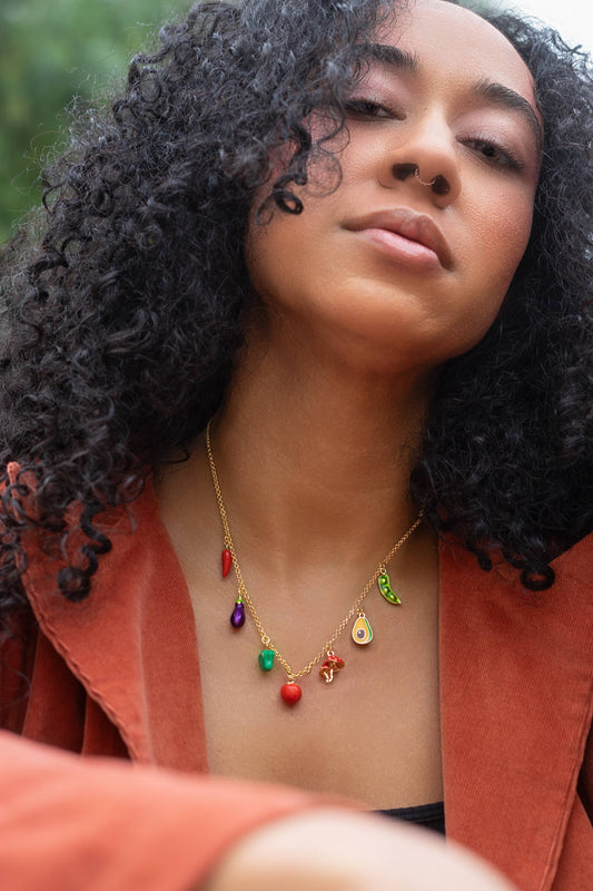 Harvest Charm Necklace - 18K Gold Plated