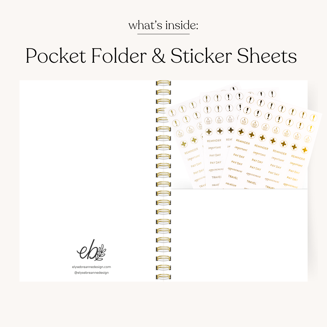 Forget Me Nots 2026 Yearly Planner: 7x9 Elyse Breanne Design