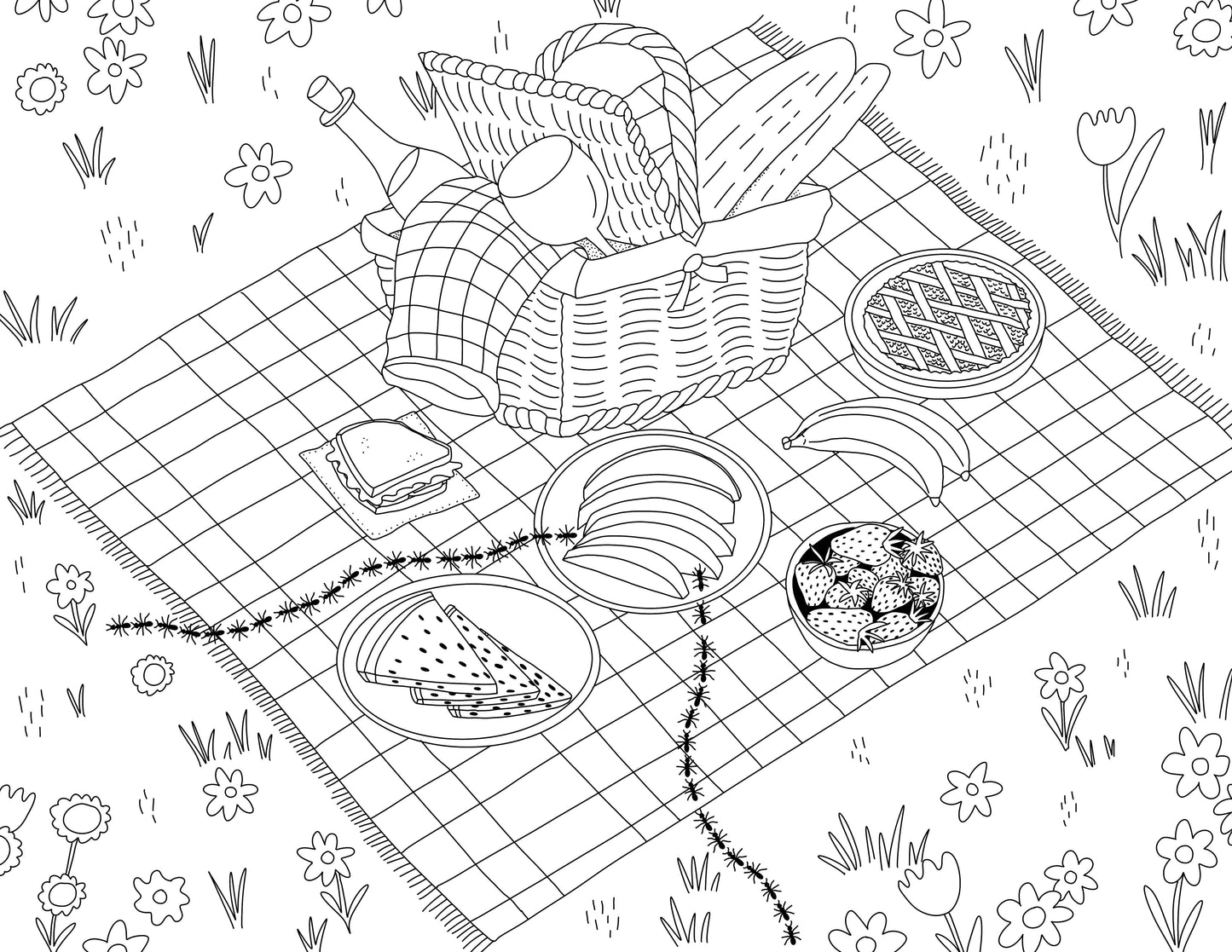 Coloring Through the Year Coloring Book- Pen+Pine