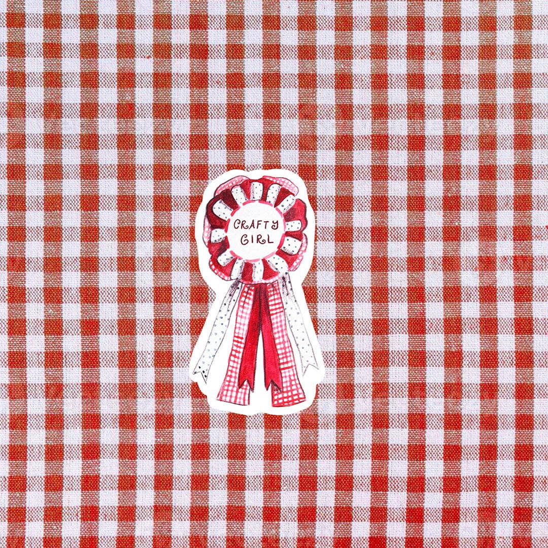 Crafty Girl Ribbon Sticker