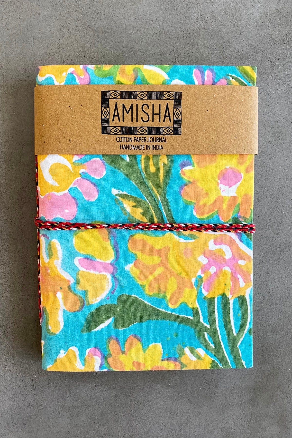 Fabric Journal - Amisha Design -Aqua Floral
