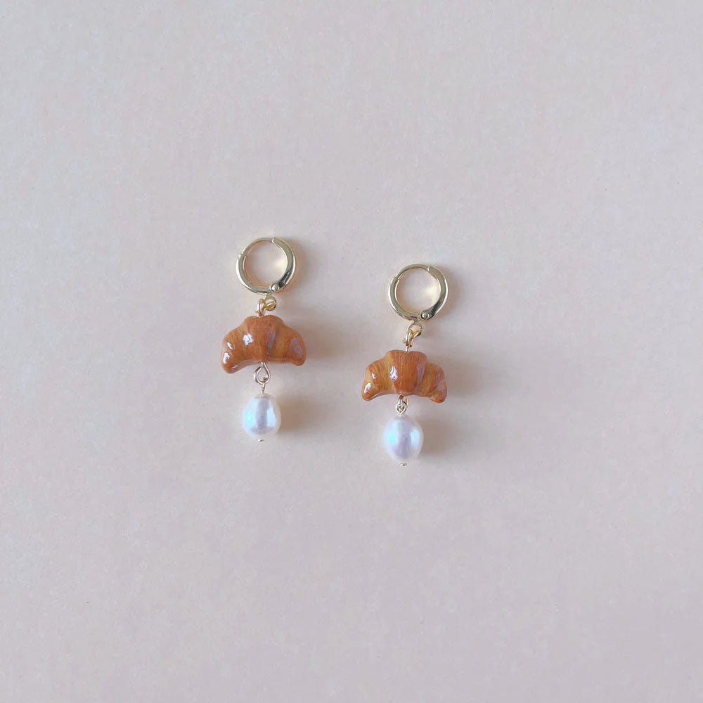 Mini croissant earrings - Warm Clay Co