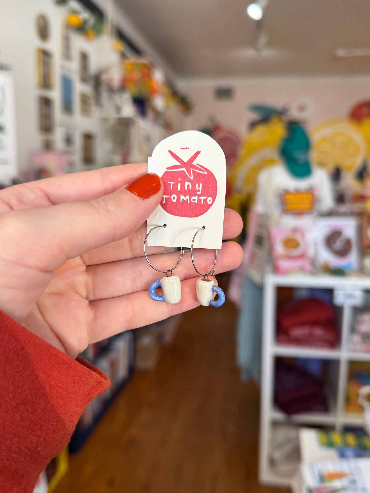 Coffee Mugs Earrings - Tiny Tomato Studio