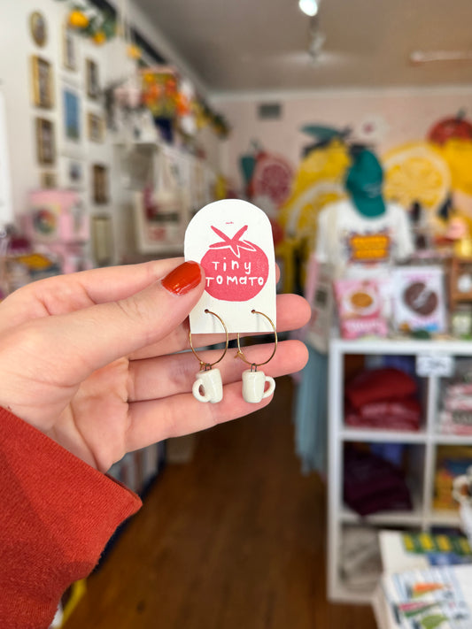 Coffee Mugs Earrings - Tiny Tomato Studio
