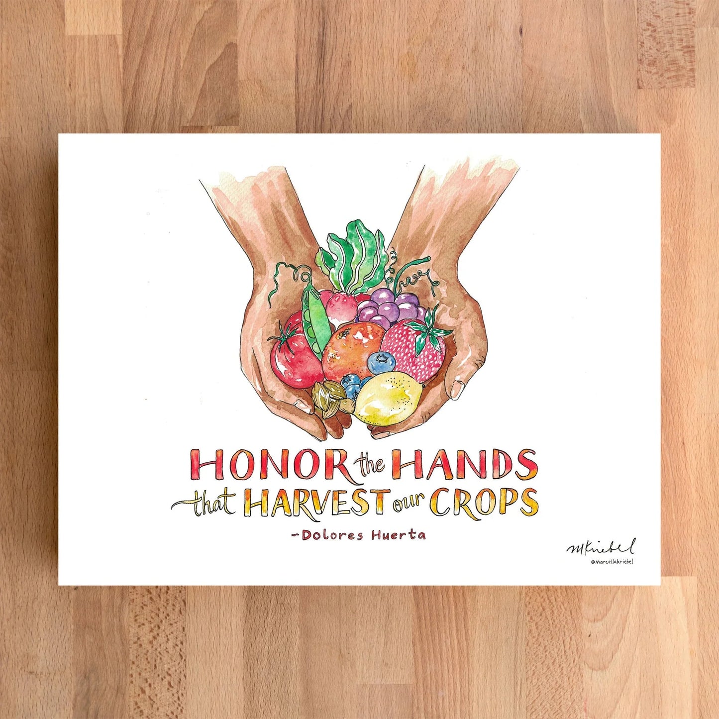 Honor the Hands Print - Marcella Kriebel