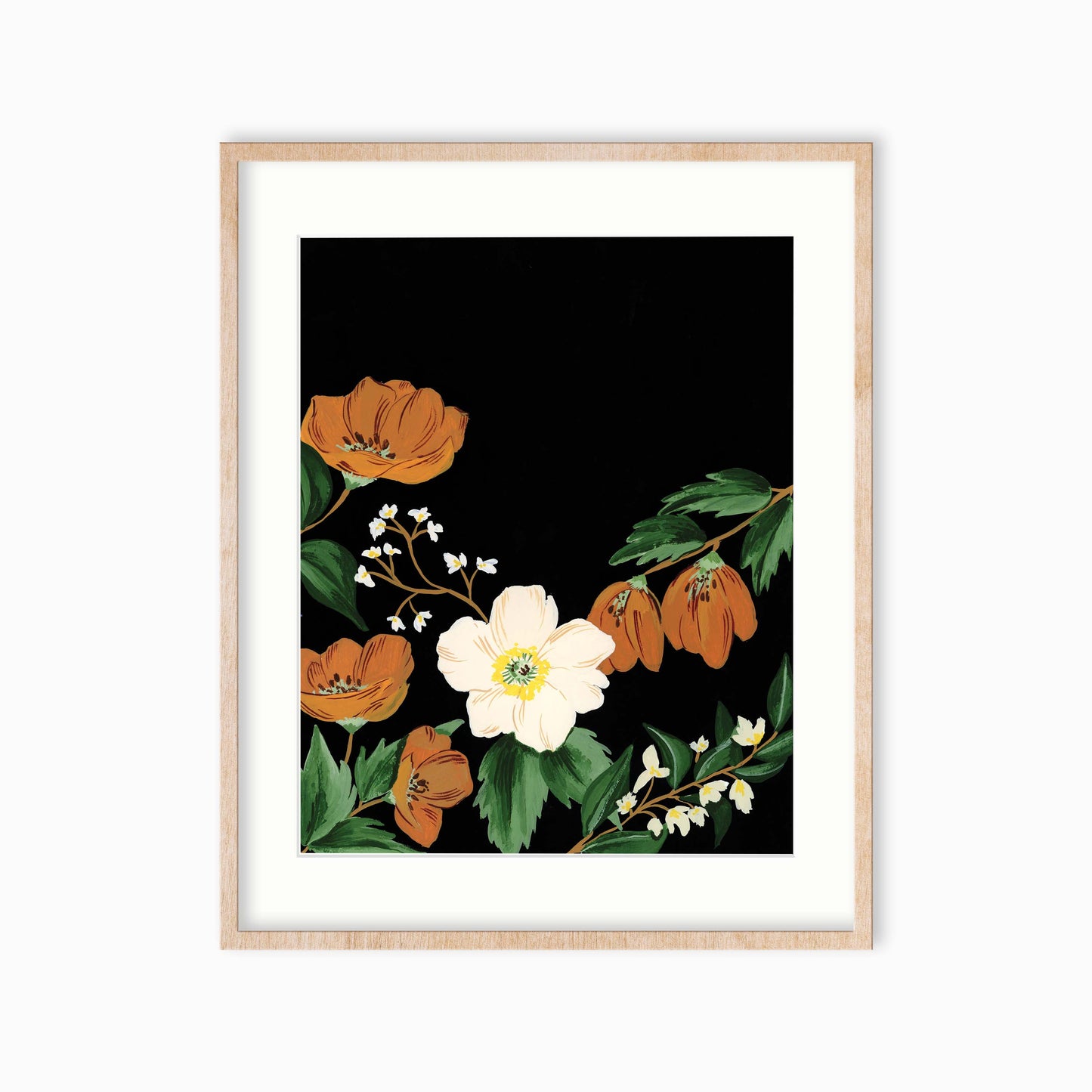 Autumn Poppy Art Print Wall Art