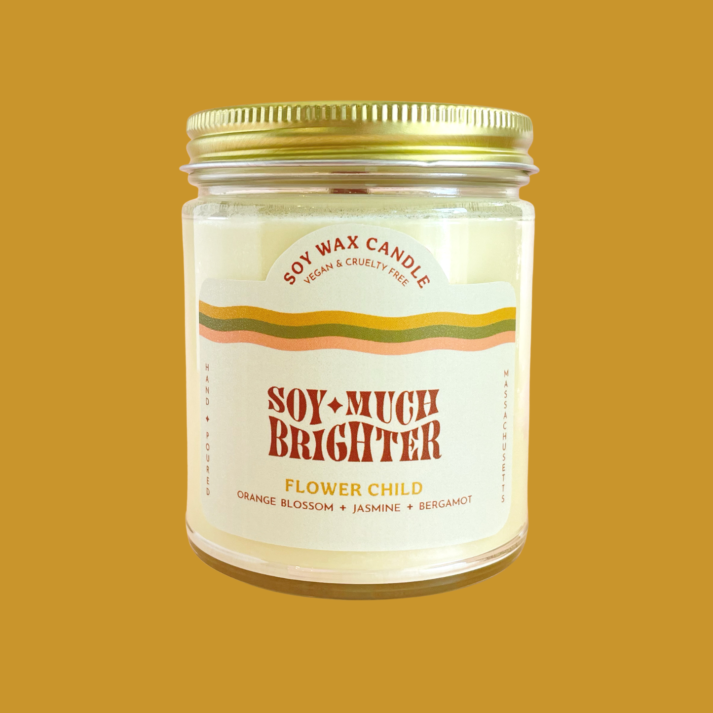 Soy Much Brighter Candle Co. - Flower Child // Soy Wax Non-toxic Candle // Spring Candle