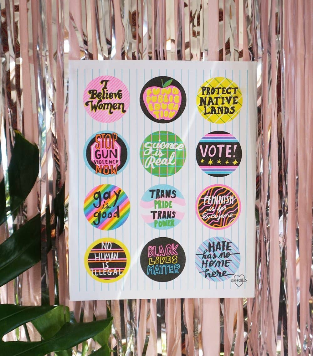 Ash & Chess 11" x 14" Rules Risograph Print