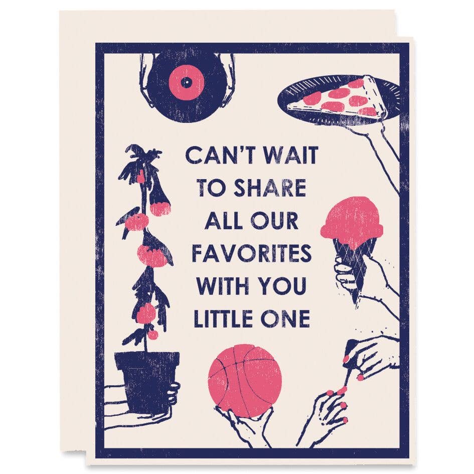 Heartell Press - Can't Wait To Share New Baby Card