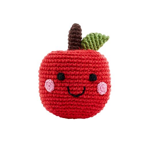 Pebble - Friendly Stuffed Apple Rattle