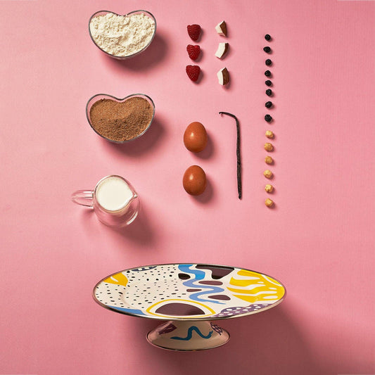 Darling Spring - Enamel Footed Cake Stand