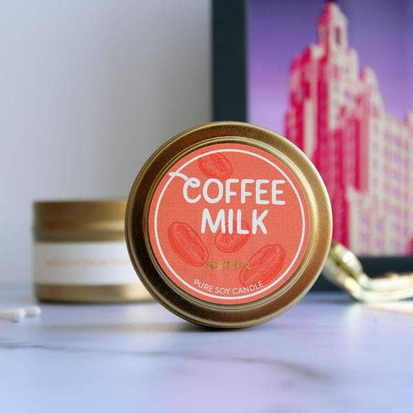 Coffee Milk Tin Candle - 4oz - Aster Candle