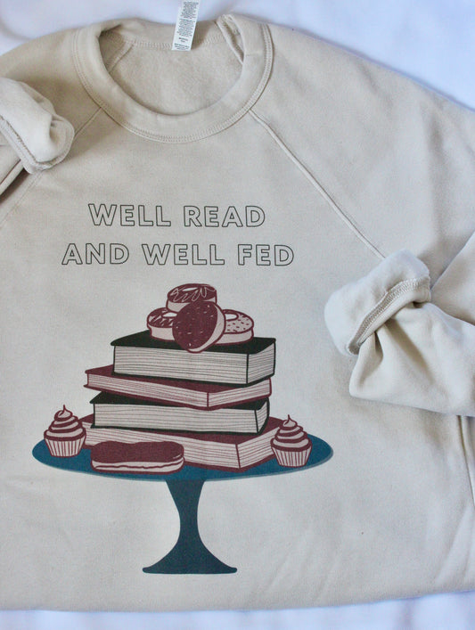 Well Read and Well Fed Crewneck Sweatshirt