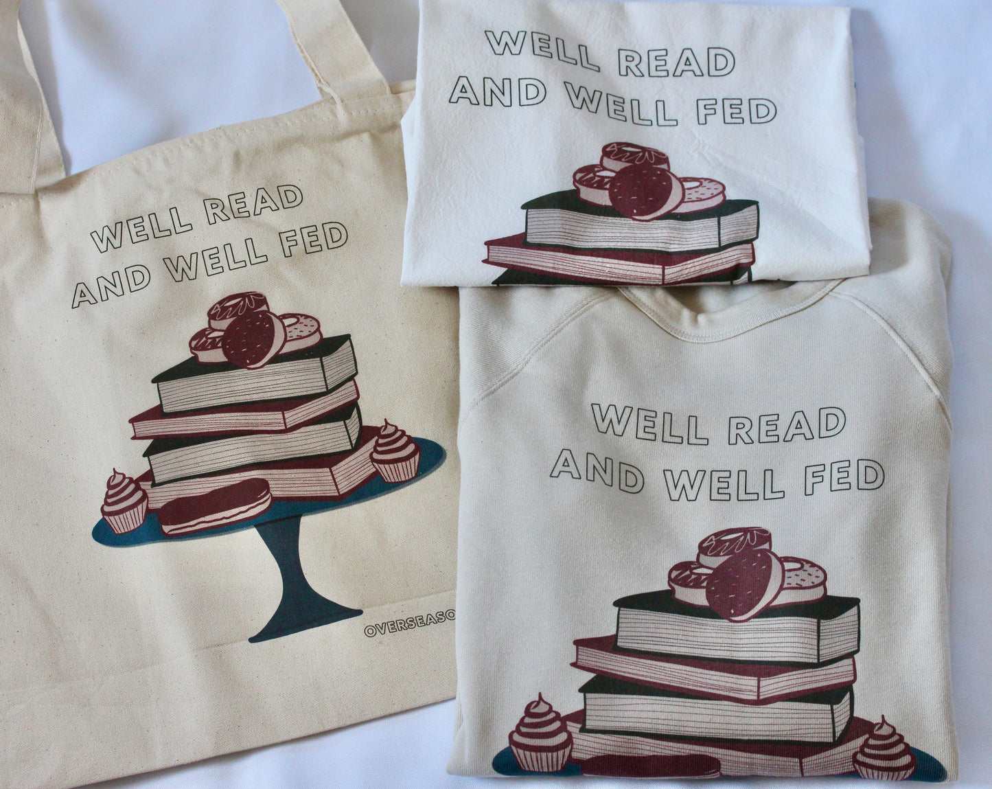 Well Read and Well Fed Tea Towel