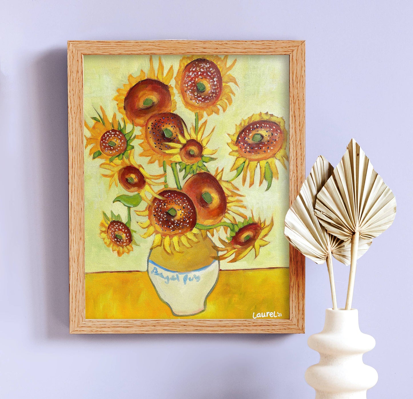 Laurel Greenfield Art - Bagel Sunflowers Print