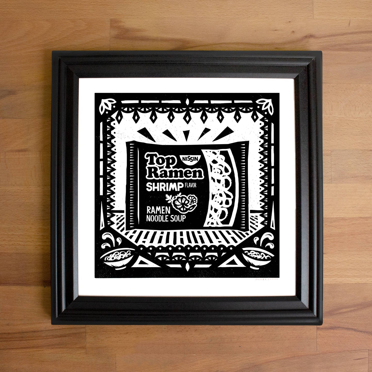 Indestructible Food - Top Ramen Print: Shrimp Flavor