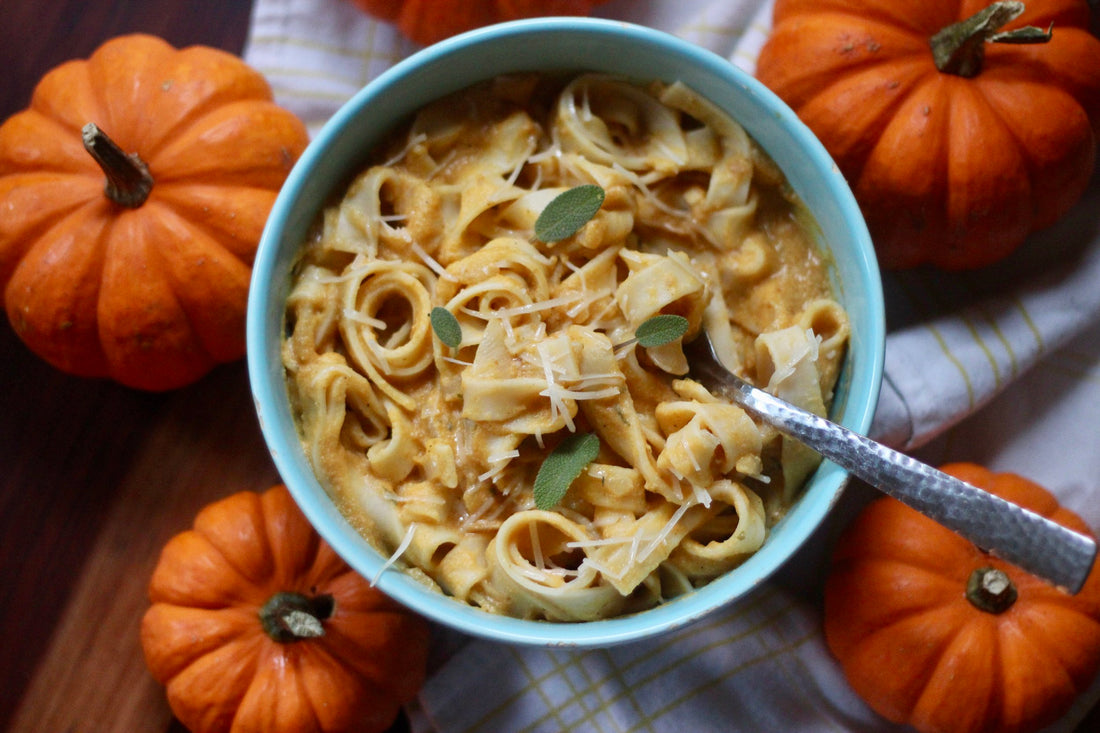 FETTUCCINE WITH PUMPKIN ALFREDO SAUCE