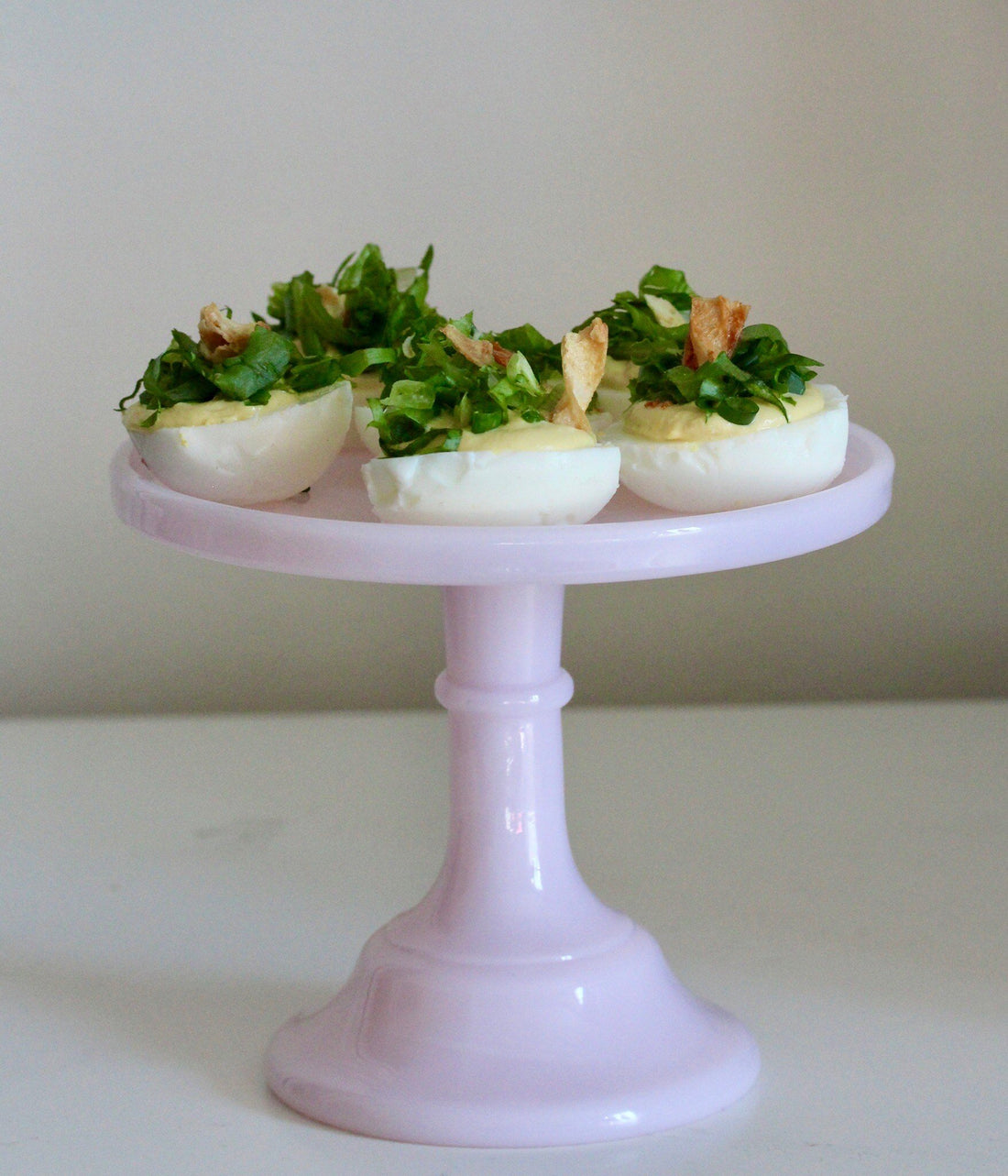CAESAR SALAD DEVILED EGGS