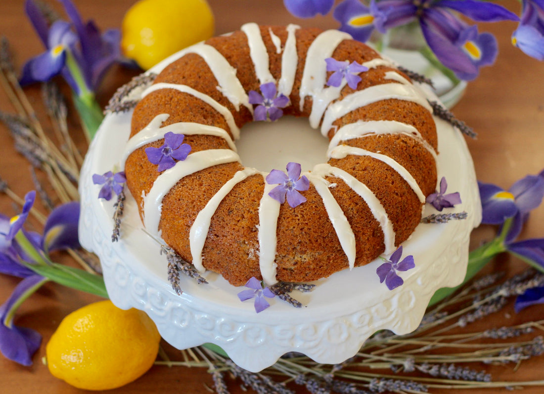 LAVENDER LEMON POPPY SEED CAKE