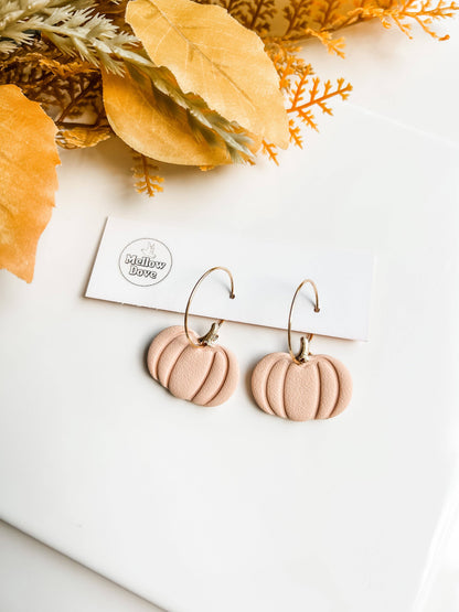 Mellow Dove Designs - Pumpkin Hoops | Blush Pink