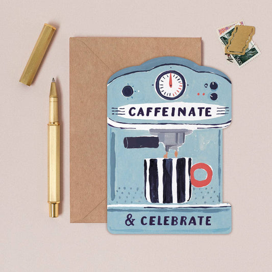 Coffee Machine Birthday Card | Sister Paper Co.