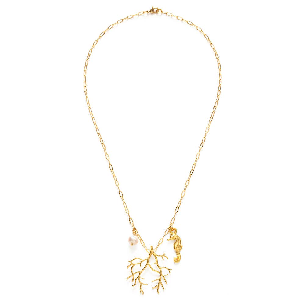 Coral Charm Necklace