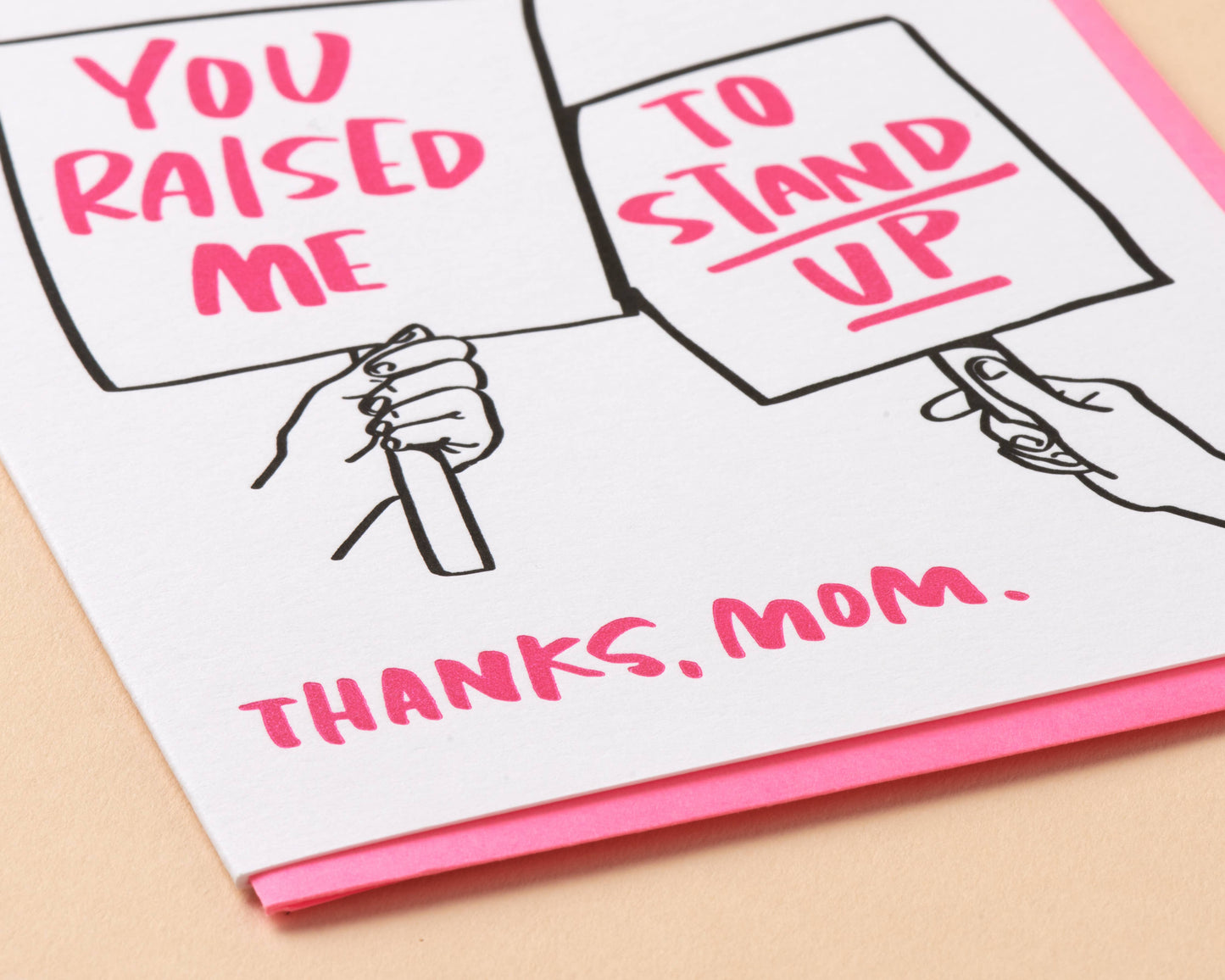 Letterpress Mother's Day Card—Stand Up (Protest, Politics)