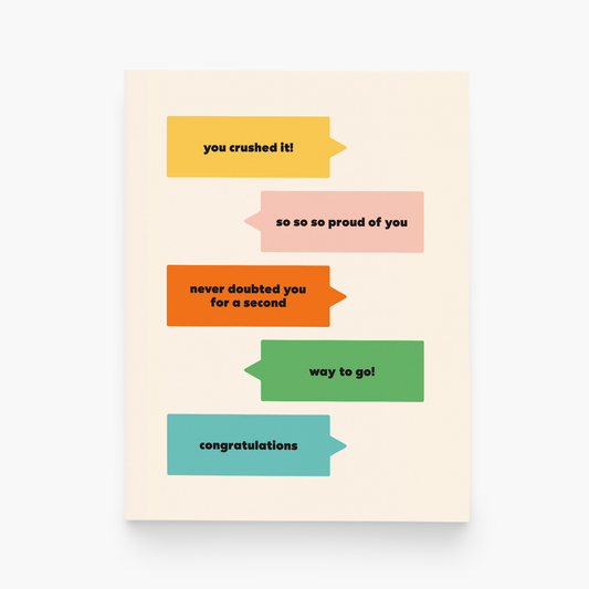 paper&stuff - Congrats Text Messages Greeting Card