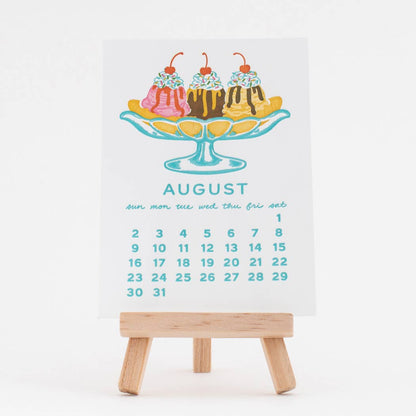 2026 Sweet Treats Letterpress Desk Calendar