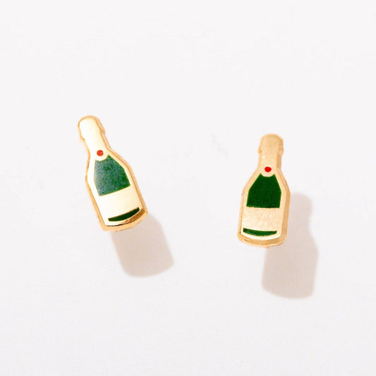 Larissa Loden - Champagne Enamel Stud Earrings