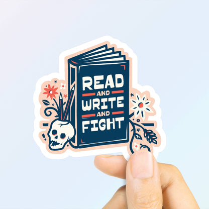 Read, Write, Fight Sticker- Indestructible Food