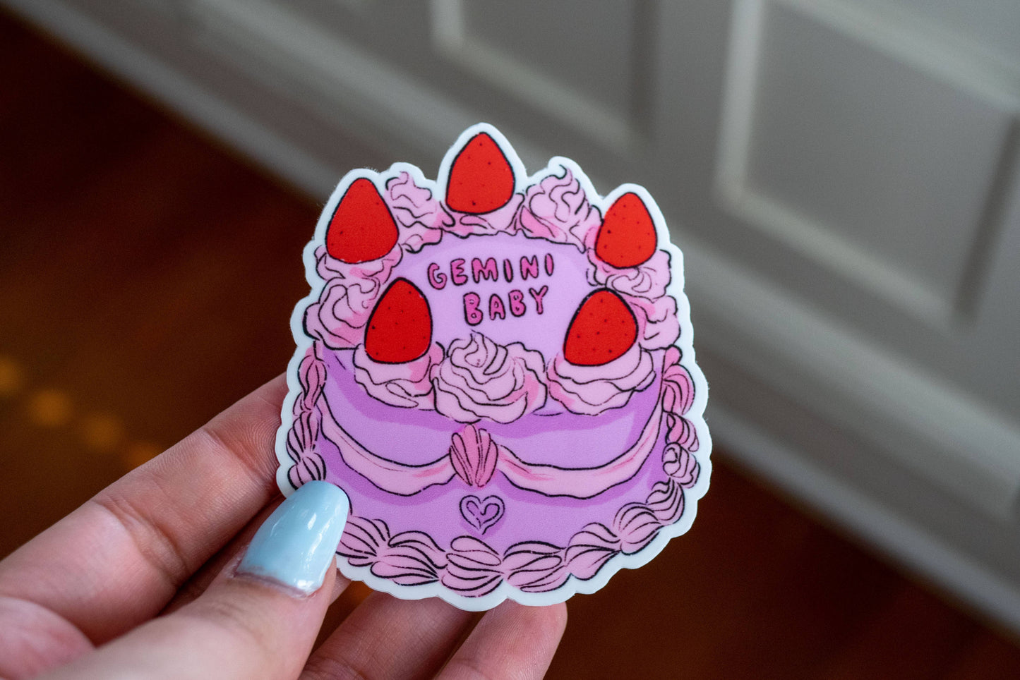 Zodiac Cake Sticker: Gemini