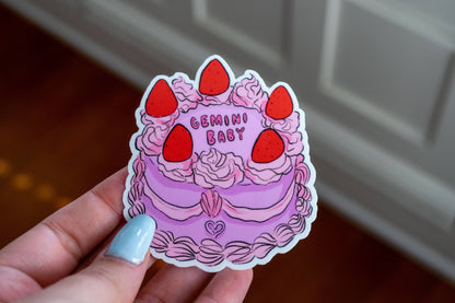 Zodiac Cake Sticker: Gemini