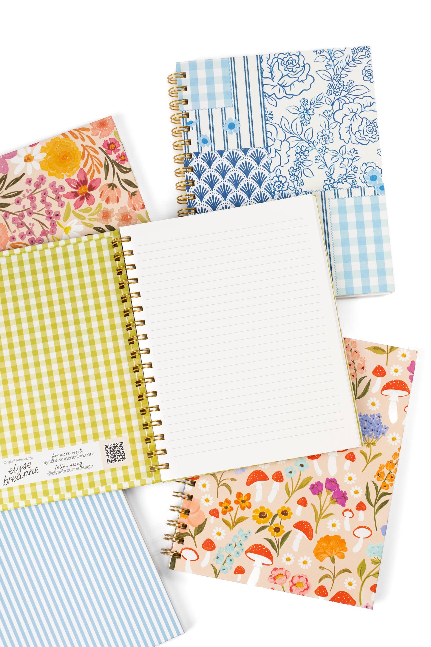 Floral 7x9 Hardcover Spiral Notebook